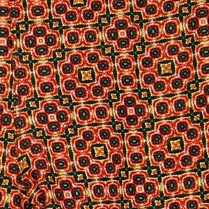 Lularoe Tall & Curvy Leggings TC Geometric Red Green & Pink